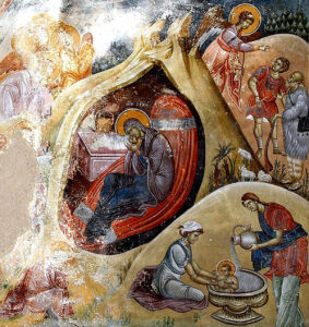 Freska, Rodjenje Hristovo, Kraljeva crkva Studenica