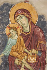 Bogorodica Eleusa i Hristos Hranitelj, freska, Crkva Bogorodice Ljeviške, Prizren