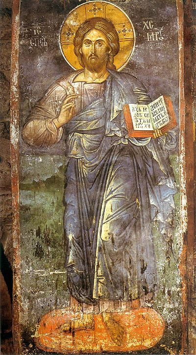Isus Hristos, freska u crkvi Sv. Apostola, Pećka Patrijaršija